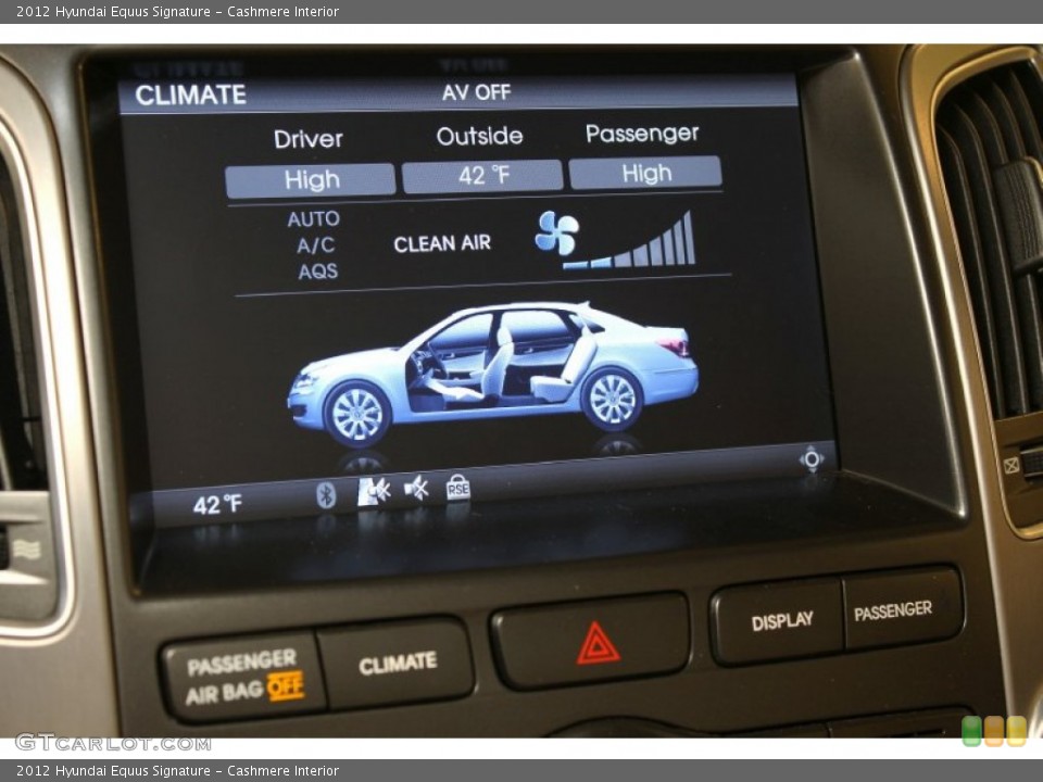 Cashmere Interior Controls for the 2012 Hyundai Equus Signature #79743564