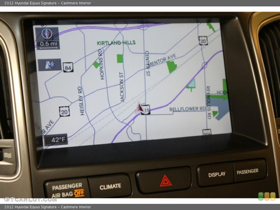 Cashmere Interior Navigation for the 2012 Hyundai Equus Signature #79743736
