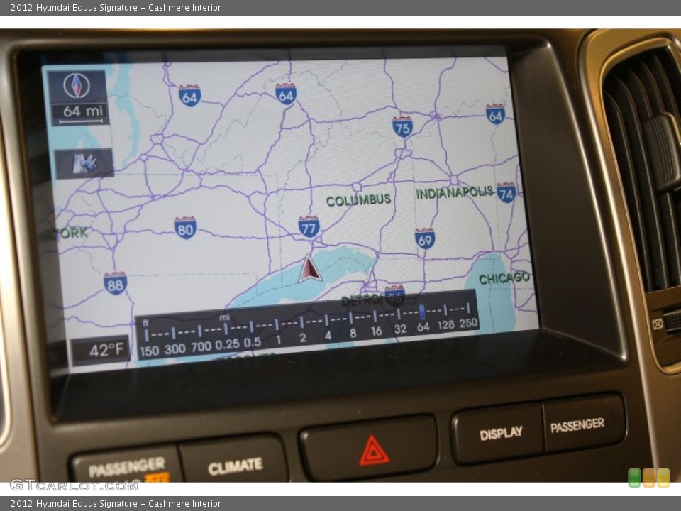Cashmere Interior Navigation for the 2012 Hyundai Equus Signature #79743761