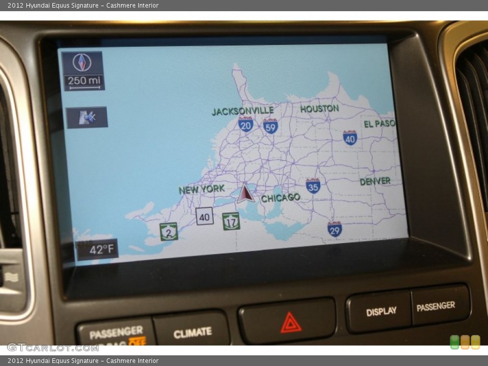 Cashmere Interior Navigation for the 2012 Hyundai Equus Signature #79743784