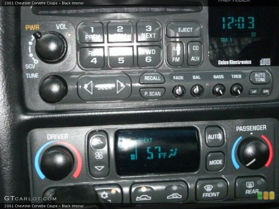 Black Interior Controls for the 2001 Chevrolet Corvette Coupe #79743958