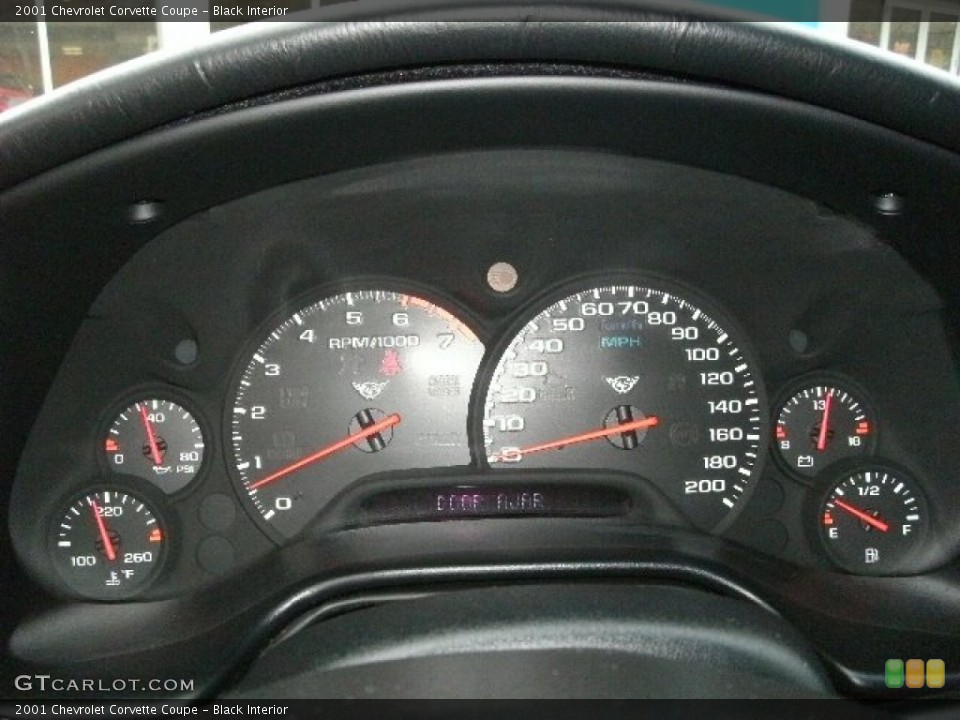 Black Interior Gauges for the 2001 Chevrolet Corvette Coupe #79744017