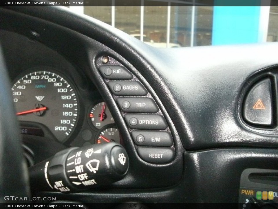 Black Interior Controls for the 2001 Chevrolet Corvette Coupe #79744066