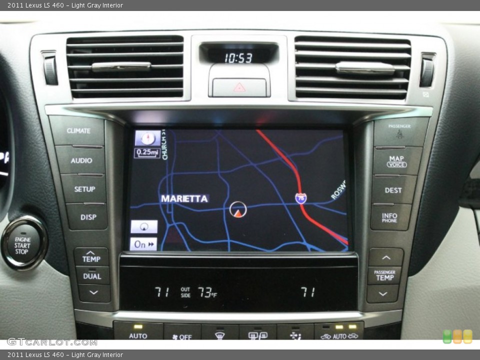 Light Gray Interior Navigation for the 2011 Lexus LS 460 #79744479