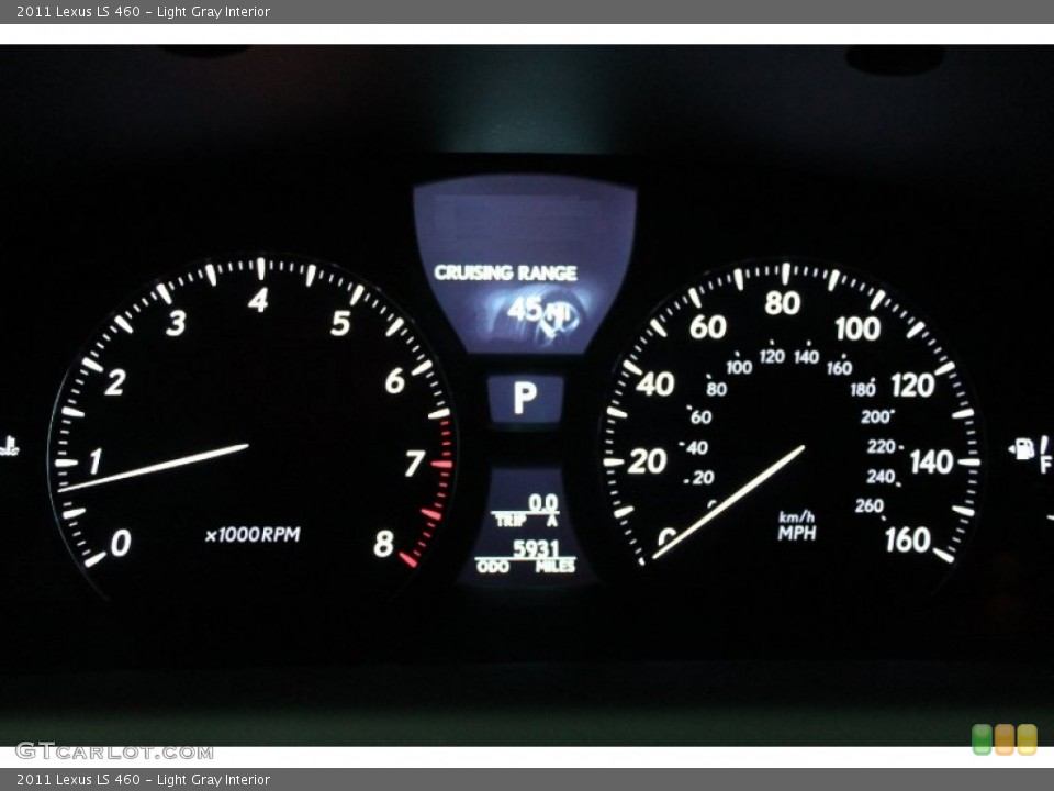 Light Gray Interior Gauges for the 2011 Lexus LS 460 #79744505