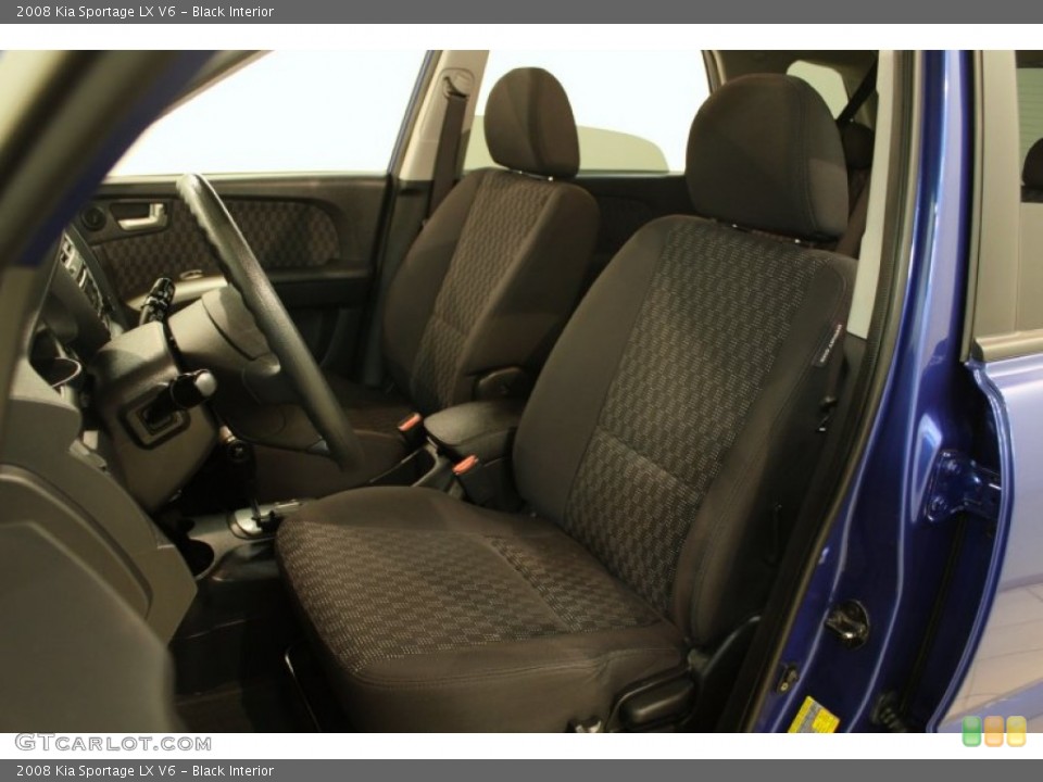 Black Interior Front Seat for the 2008 Kia Sportage LX V6 #79744892