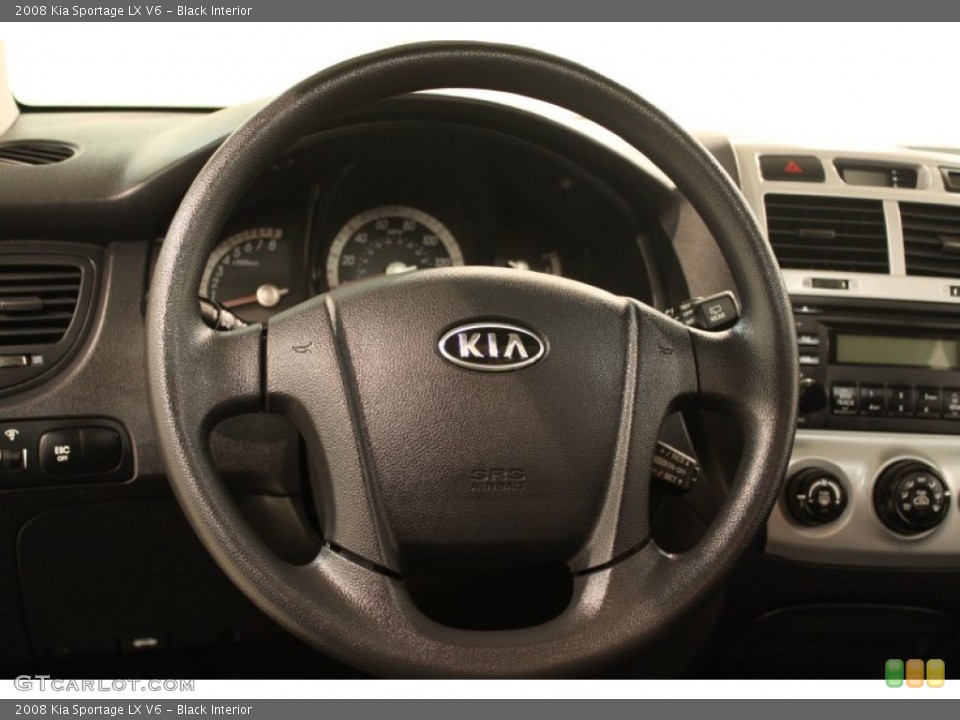 Black Interior Steering Wheel for the 2008 Kia Sportage LX V6 #79744910