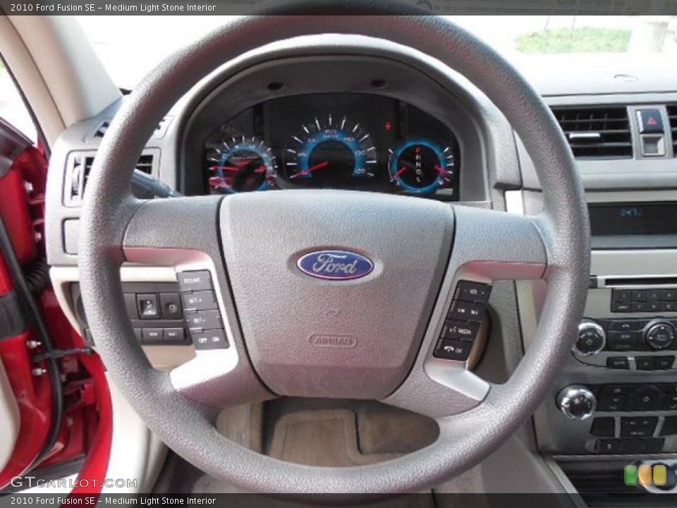 Medium Light Stone Interior Steering Wheel for the 2010 Ford Fusion SE #79745087