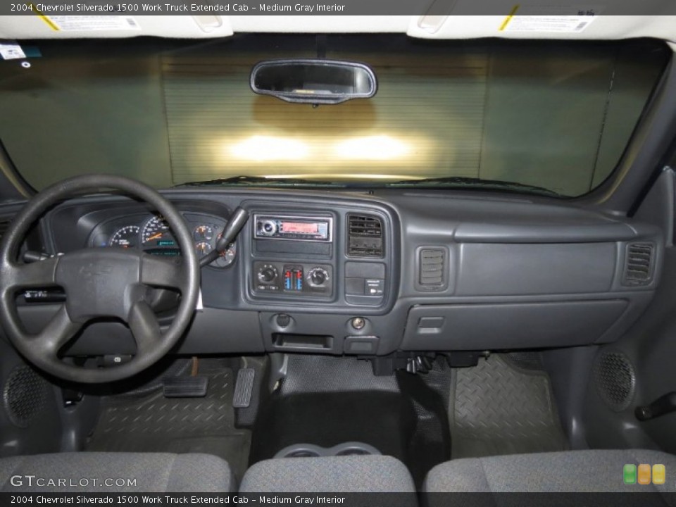 Medium Gray Interior Dashboard for the 2004 Chevrolet Silverado 1500 Work Truck Extended Cab #79745244