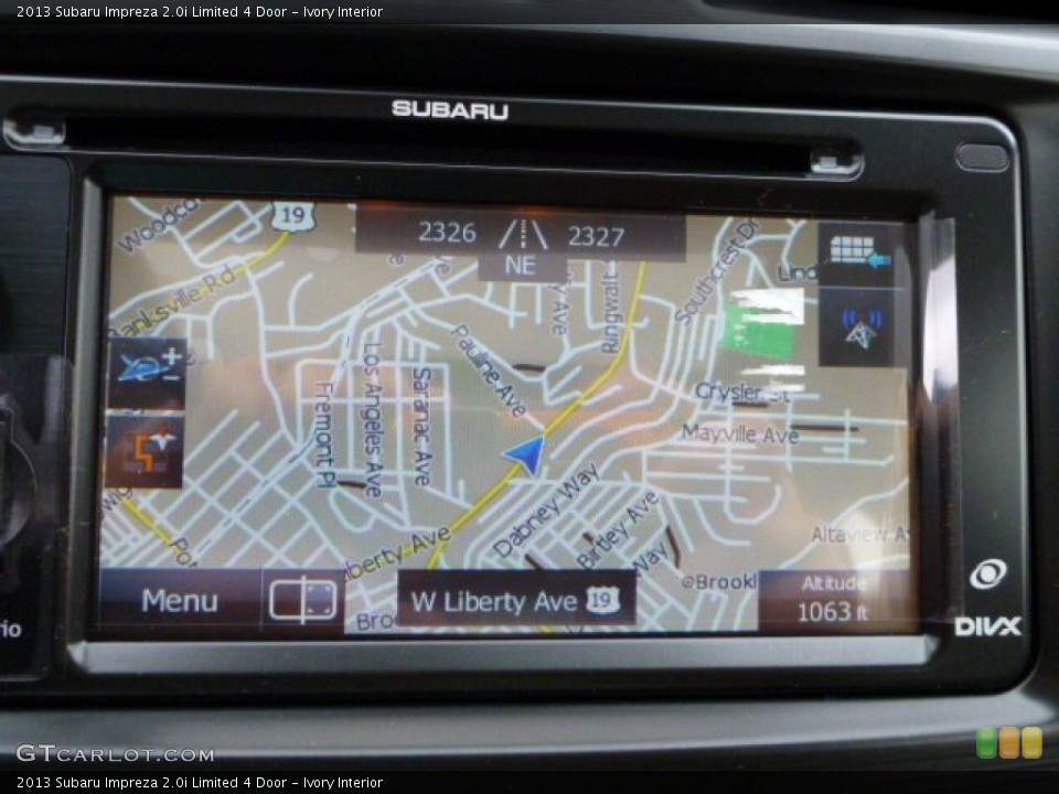 Ivory Interior Navigation for the 2013 Subaru Impreza 2.0i Limited 4 Door #79746645