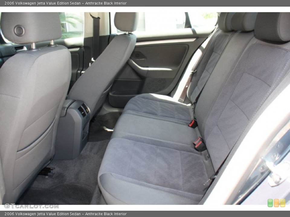 Anthracite Black Interior Rear Seat for the 2006 Volkswagen Jetta Value Edition Sedan #79747959