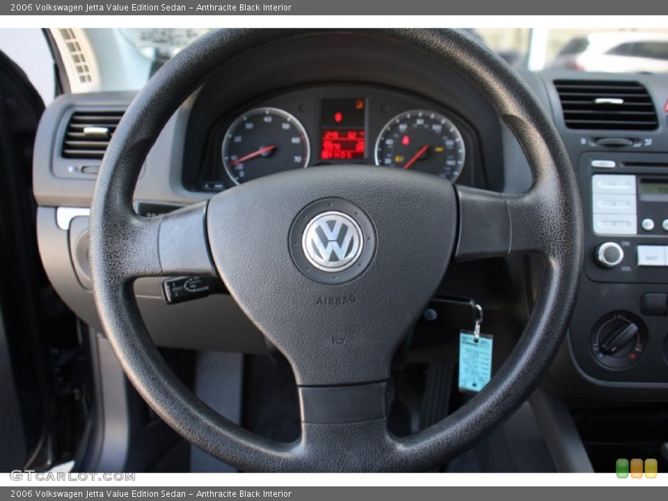 Anthracite Black Interior Steering Wheel for the 2006 Volkswagen Jetta Value Edition Sedan #79748169