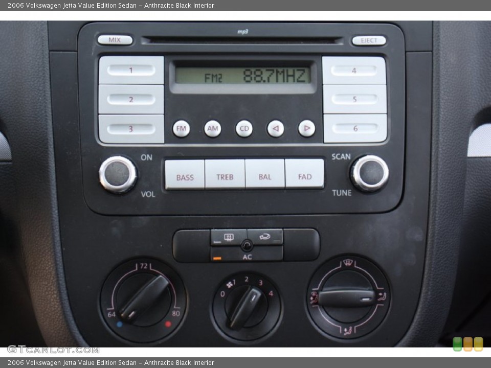 Anthracite Black Interior Audio System for the 2006 Volkswagen Jetta Value Edition Sedan #79748185