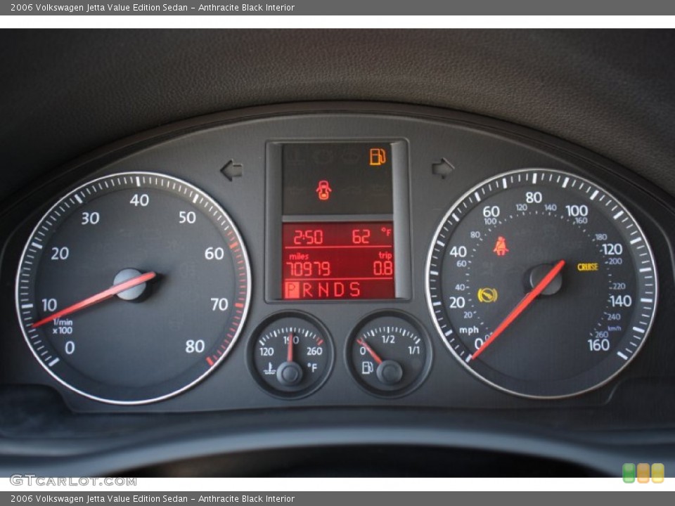Anthracite Black Interior Gauges for the 2006 Volkswagen Jetta Value Edition Sedan #79748245