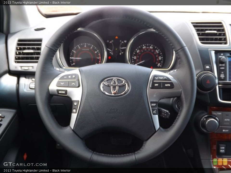 Black Interior Steering Wheel for the 2013 Toyota Highlander Limited #79748472