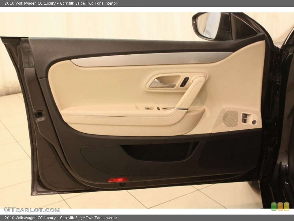 Cornsilk Beige Two Tone Interior Door Panel for the 2010 Volkswagen CC Luxury #79748483
