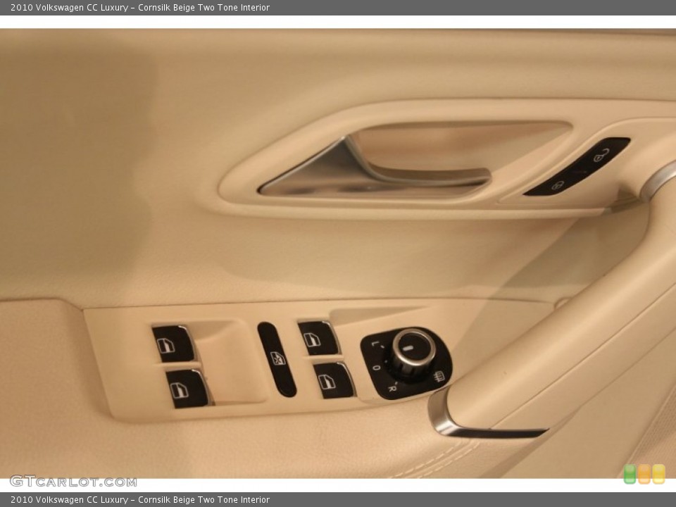 Cornsilk Beige Two Tone Interior Controls for the 2010 Volkswagen CC Luxury #79748502
