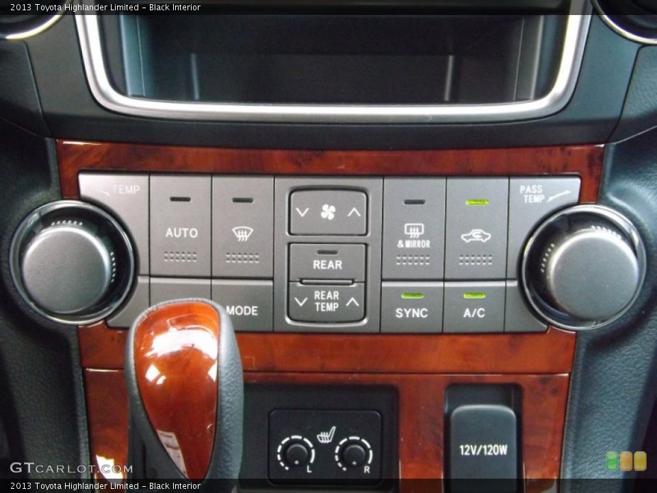 Black Interior Controls for the 2013 Toyota Highlander Limited #79748519