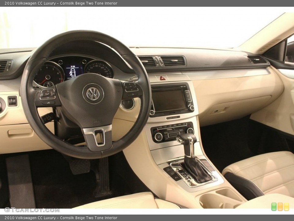 Cornsilk Beige Two Tone Interior Dashboard for the 2010 Volkswagen CC Luxury #79748595