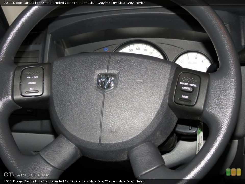 Dark Slate Gray/Medium Slate Gray Interior Steering Wheel for the 2011 Dodge Dakota Lone Star Extended Cab 4x4 #79749239
