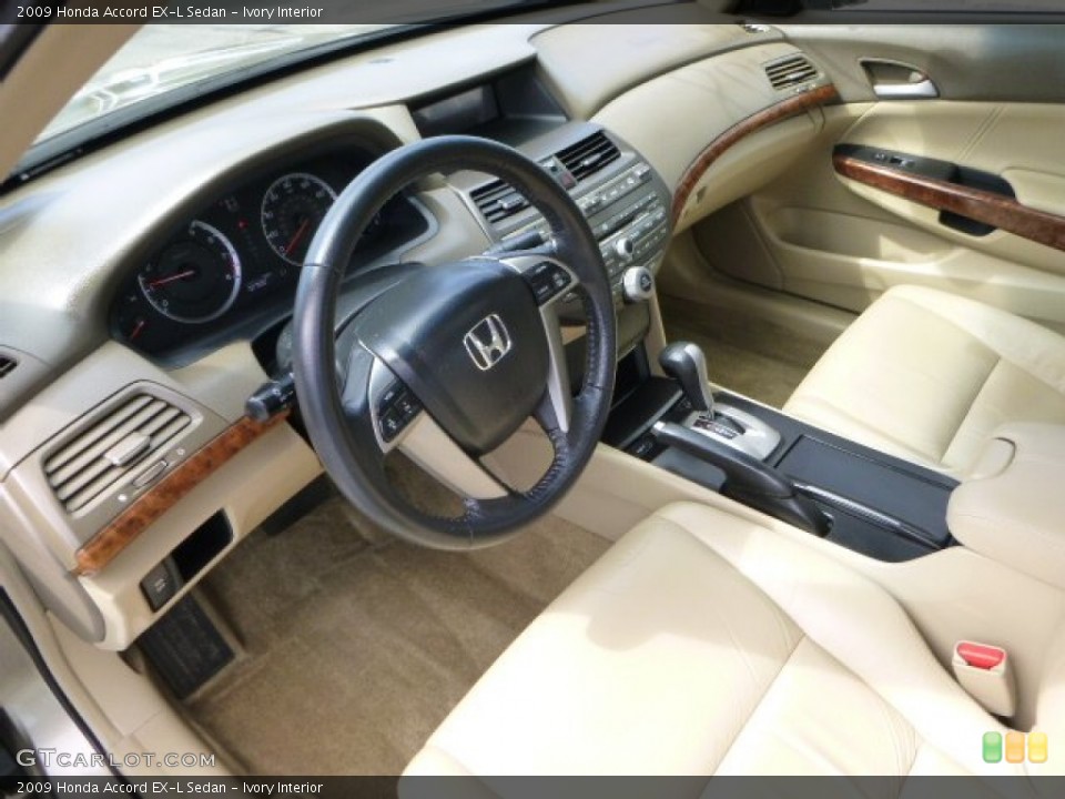 Ivory Interior Prime Interior for the 2009 Honda Accord EX-L Sedan #79749976