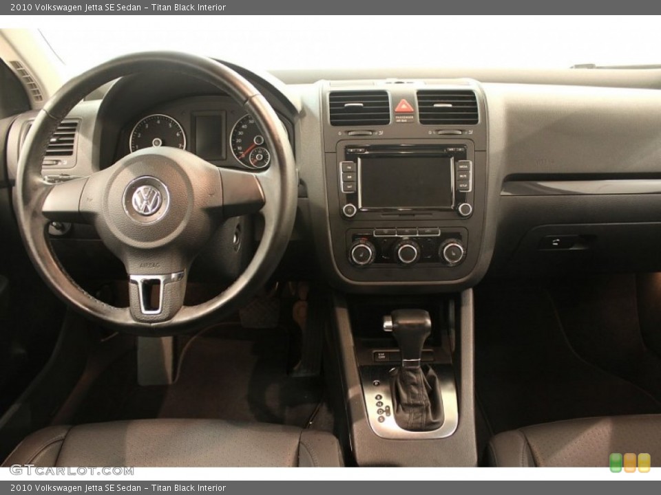 Titan Black Interior Dashboard for the 2010 Volkswagen Jetta SE Sedan #79750075