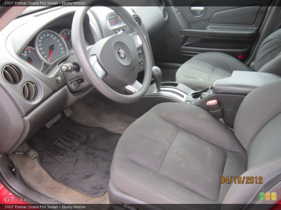 Ebony Interior Prime Interior for the 2007 Pontiac Grand Prix Sedan #79750510