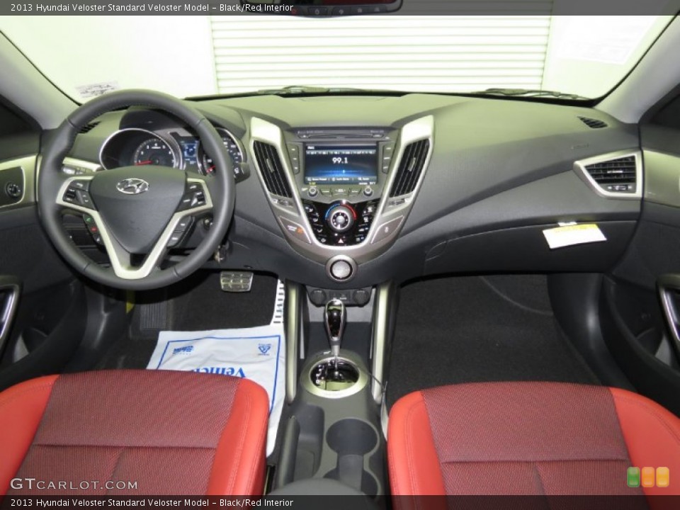 Black/Red 2013 Hyundai Veloster Interiors