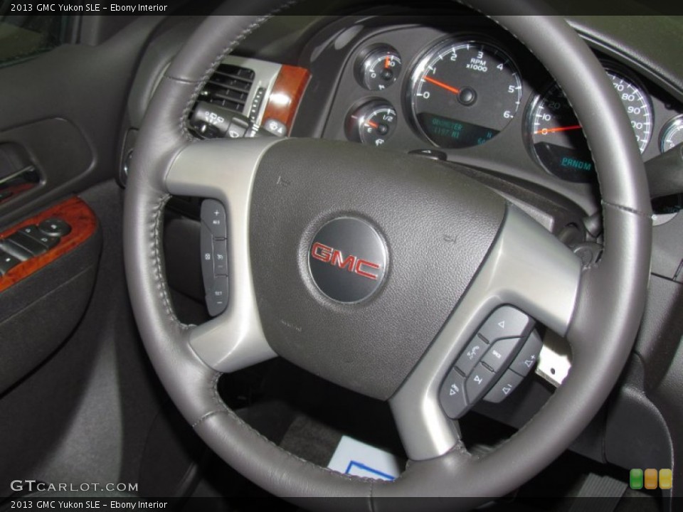 Ebony Interior Steering Wheel for the 2013 GMC Yukon SLE #79755183
