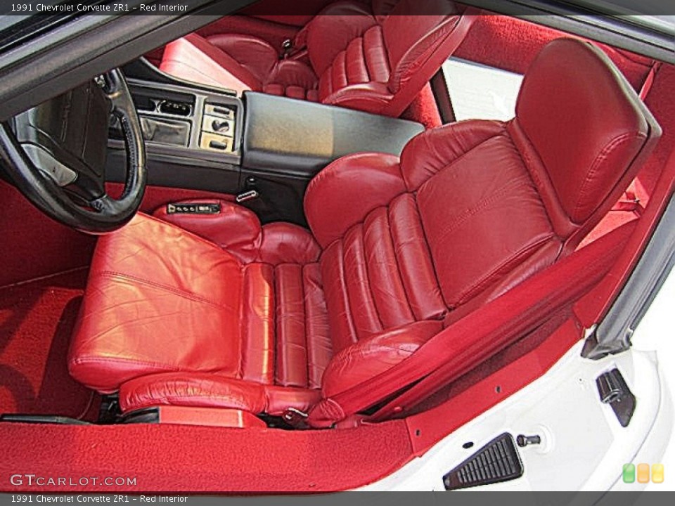 Red Interior Front Seat for the 1991 Chevrolet Corvette ZR1 #79757080