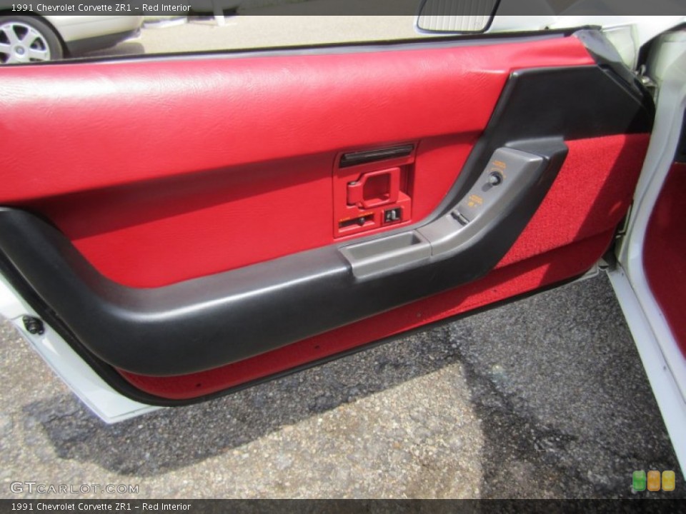 Red Interior Door Panel for the 1991 Chevrolet Corvette ZR1 #79757228