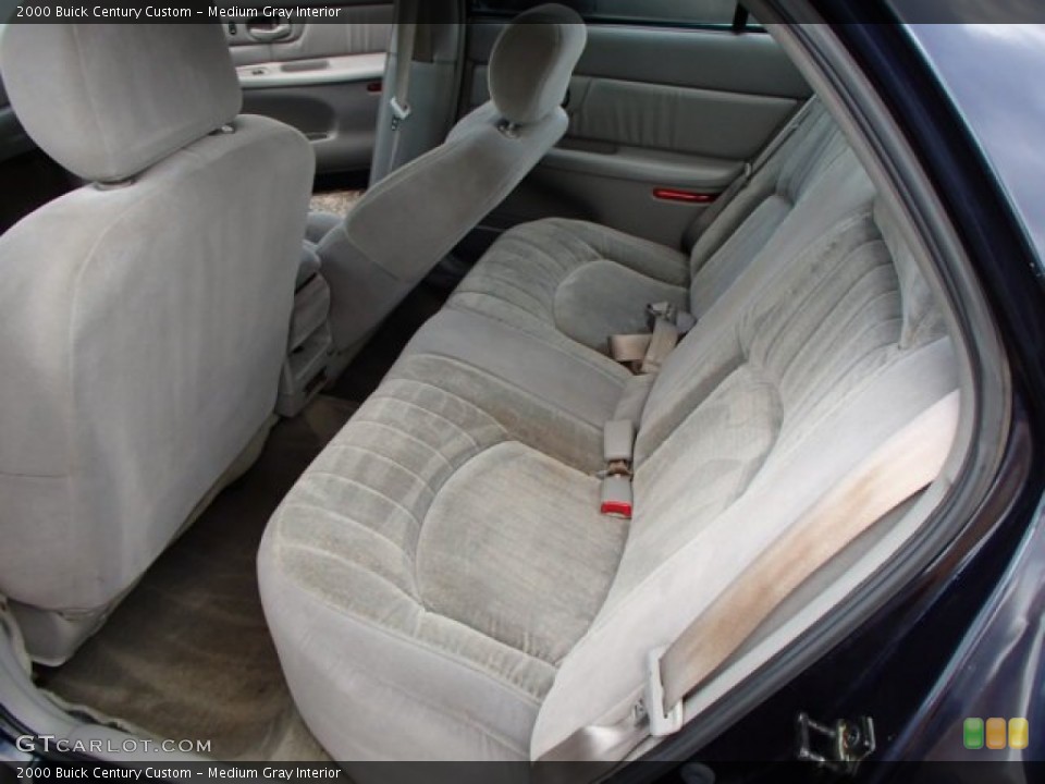 Medium Gray Interior Rear Seat for the 2000 Buick Century Custom #79757573