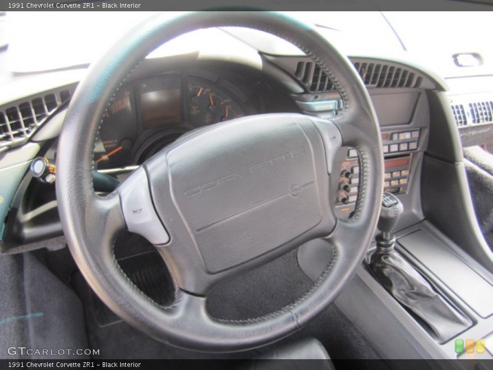 Black Interior Steering Wheel for the 1991 Chevrolet Corvette ZR1 #79759329