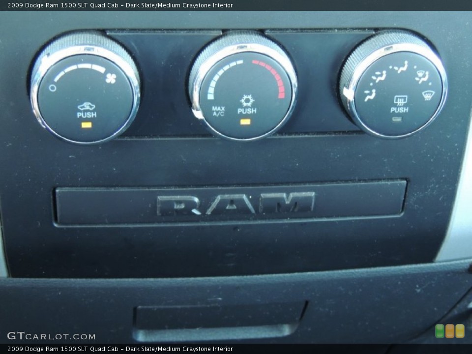 Dark Slate/Medium Graystone Interior Controls for the 2009 Dodge Ram 1500 SLT Quad Cab #79759602