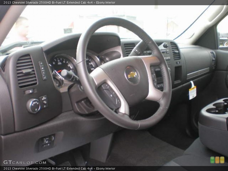 Ebony Interior Steering Wheel for the 2013 Chevrolet Silverado 2500HD Bi-Fuel LT Extended Cab 4x4 #79761167