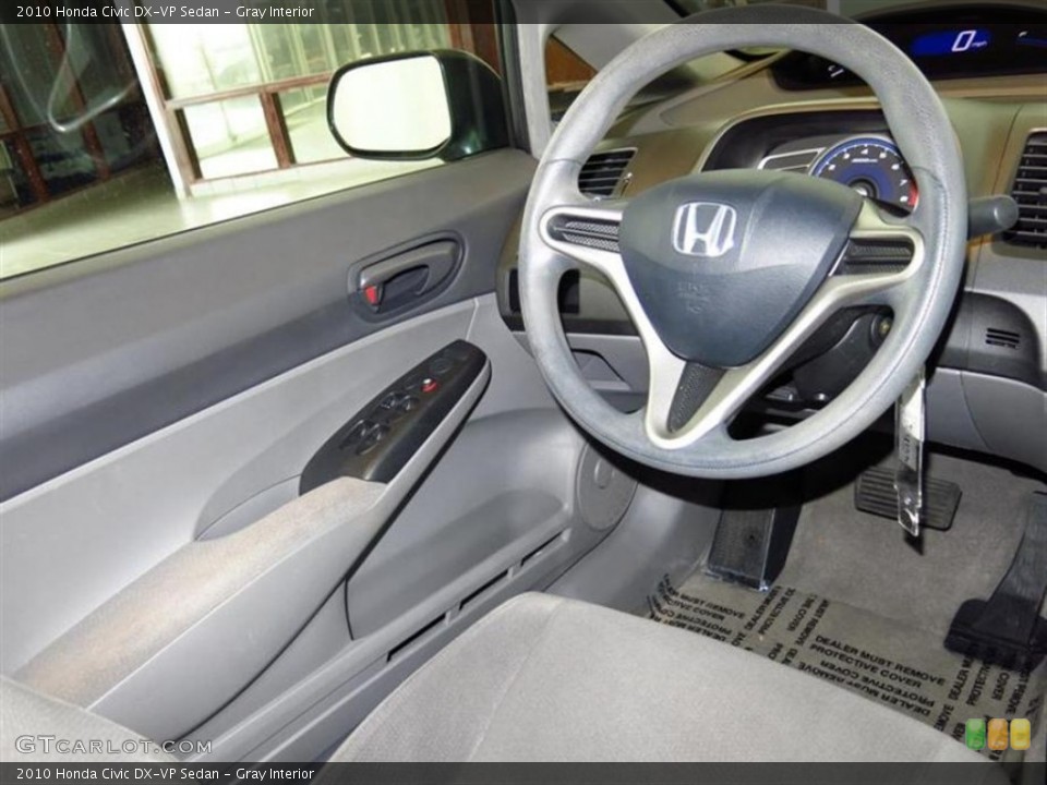 Gray Interior Steering Wheel for the 2010 Honda Civic DX-VP Sedan #79763731