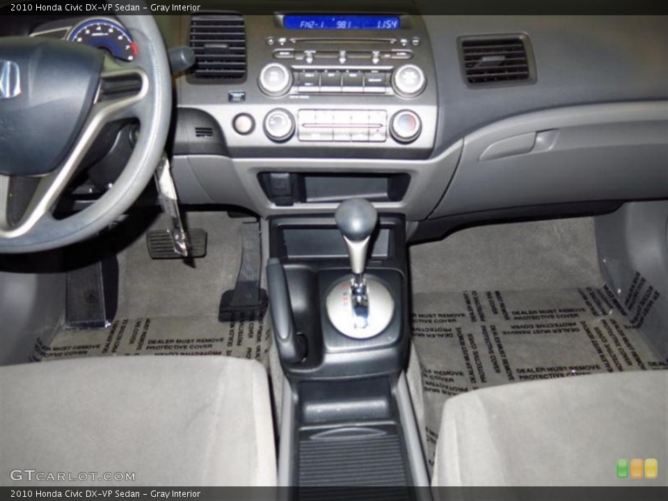 Gray Interior Controls for the 2010 Honda Civic DX-VP Sedan #79763767