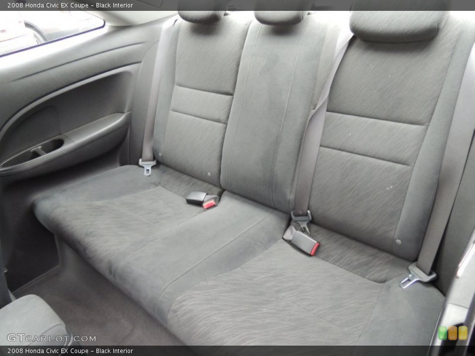 Black Interior Rear Seat for the 2008 Honda Civic EX Coupe #79764660