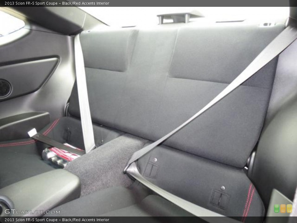 Black/Red Accents Interior Rear Seat for the 2013 Scion FR-S Sport Coupe #79767372