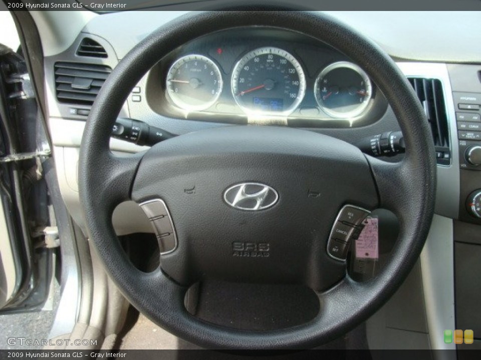 Gray Interior Steering Wheel for the 2009 Hyundai Sonata GLS #79772261