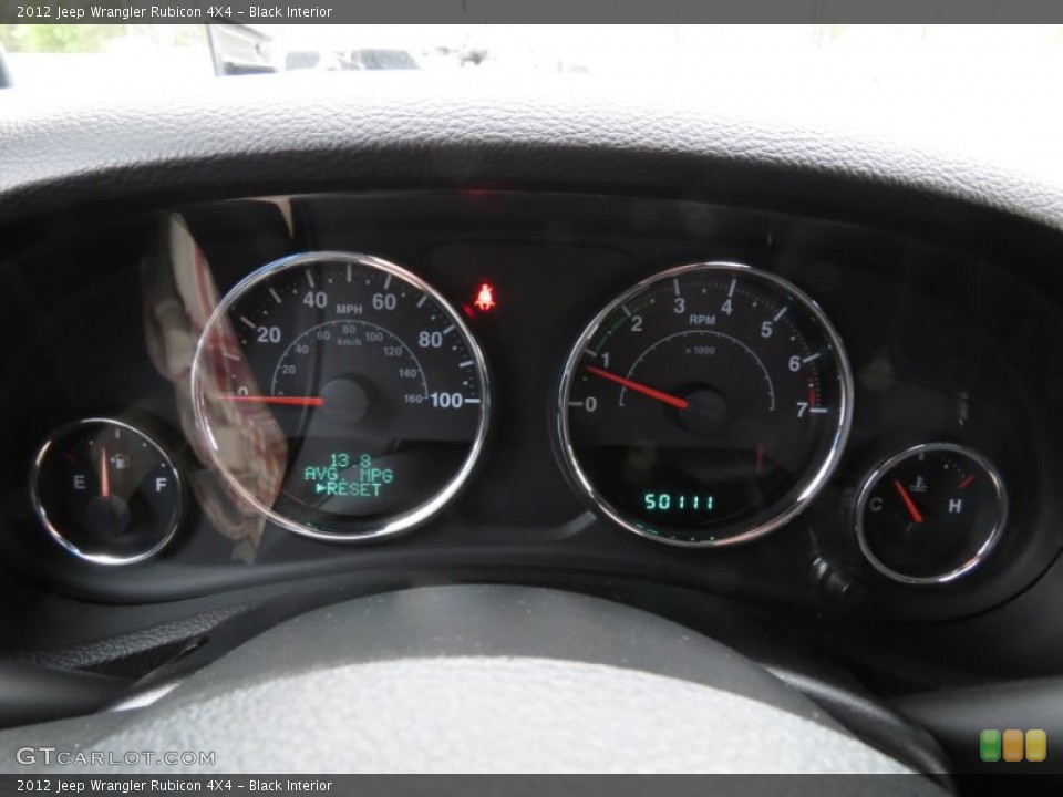 Black Interior Gauges for the 2012 Jeep Wrangler Rubicon 4X4 #79772653