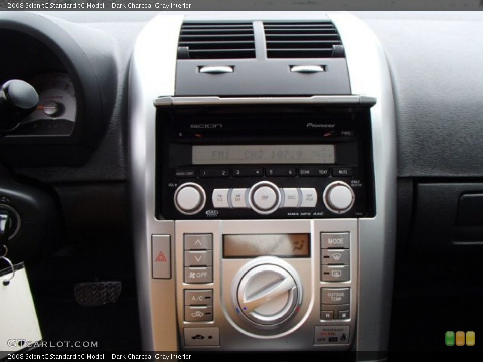 Dark Charcoal Gray Interior Controls for the 2008 Scion tC  #79774595
