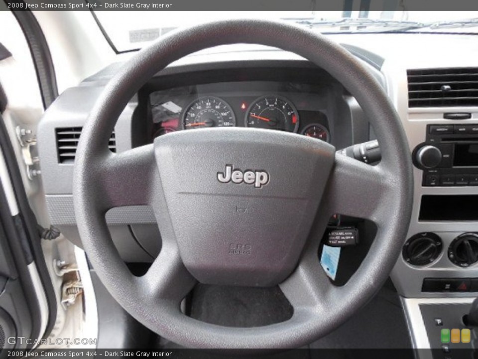 Dark Slate Gray Interior Steering Wheel for the 2008 Jeep Compass Sport 4x4 #79774618
