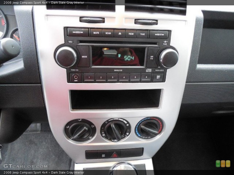 Dark Slate Gray Interior Controls for the 2008 Jeep Compass Sport 4x4 #79774642