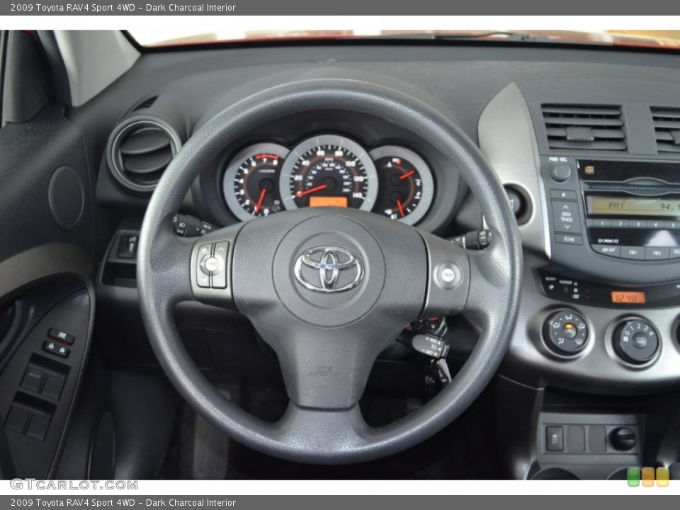 Dark Charcoal Interior Steering Wheel for the 2009 Toyota RAV4 Sport 4WD #79775171