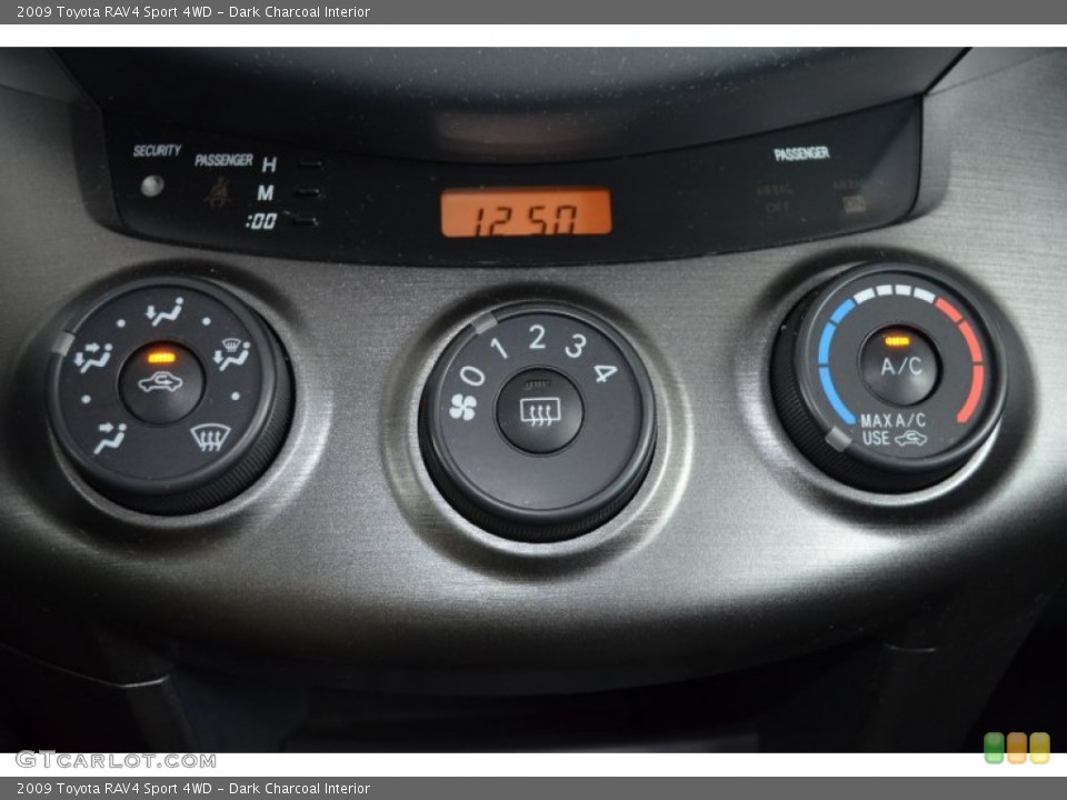 Dark Charcoal Interior Controls for the 2009 Toyota RAV4 Sport 4WD #79775323
