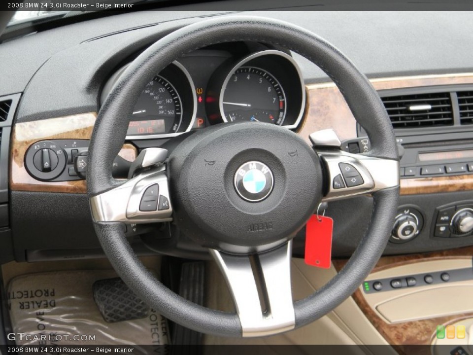 Beige Interior Steering Wheel for the 2008 BMW Z4 3.0i Roadster #79775413