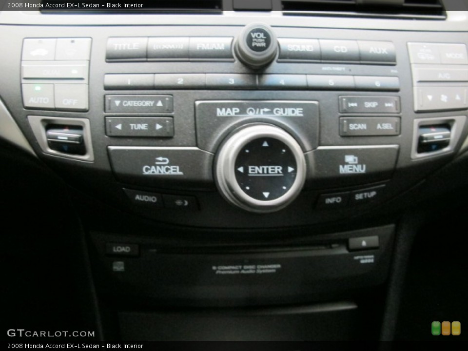 Black Interior Controls for the 2008 Honda Accord EX-L Sedan #79776184