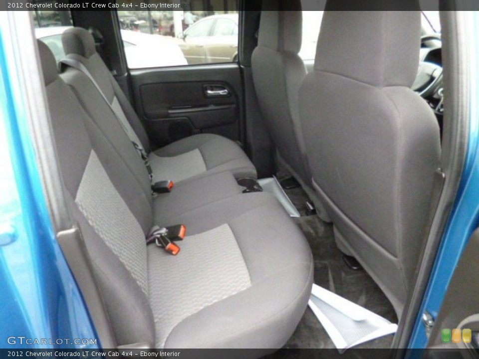 Ebony Interior Rear Seat for the 2012 Chevrolet Colorado LT Crew Cab 4x4 #79779457