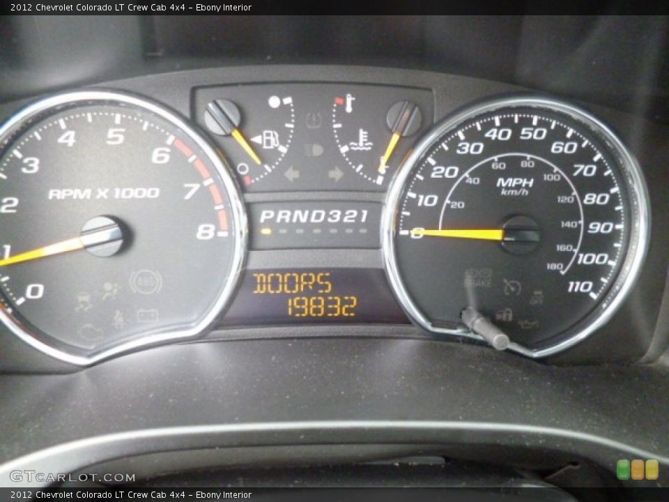 Ebony Interior Gauges for the 2012 Chevrolet Colorado LT Crew Cab 4x4 #79779610